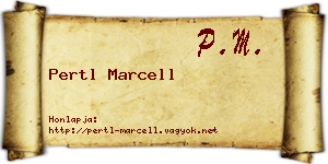 Pertl Marcell névjegykártya